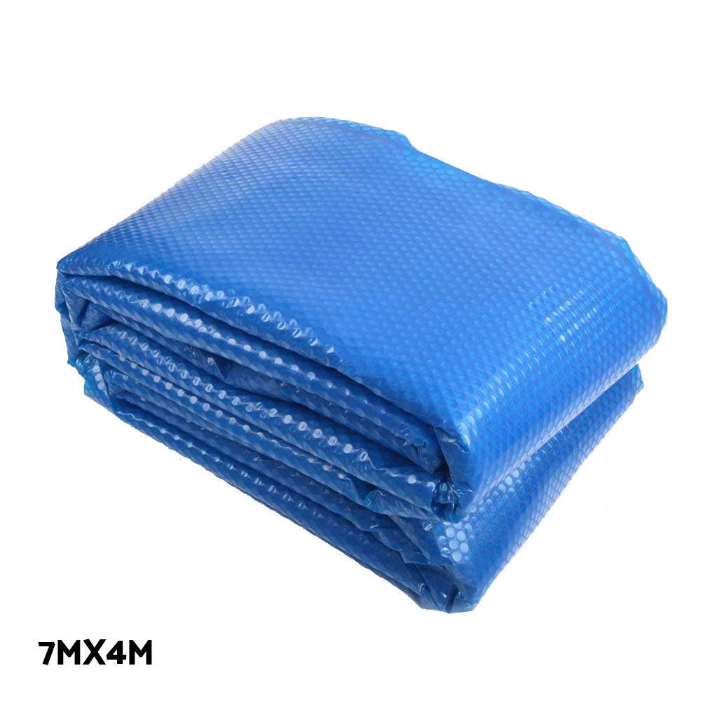 Aquabuddy Pool Cover 500 Micron 7x4m Silver Swimming Pool Solar Blanket & 4m Roller
