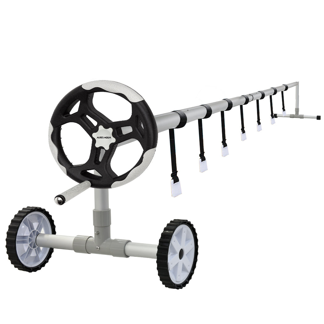 Aurelaqua Pool Cover Roller Adjustable 4.5m Solar Blanket Reel