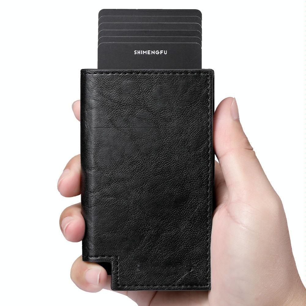 Pop-up Rfid Bifold Wallet with Card Holder - Black