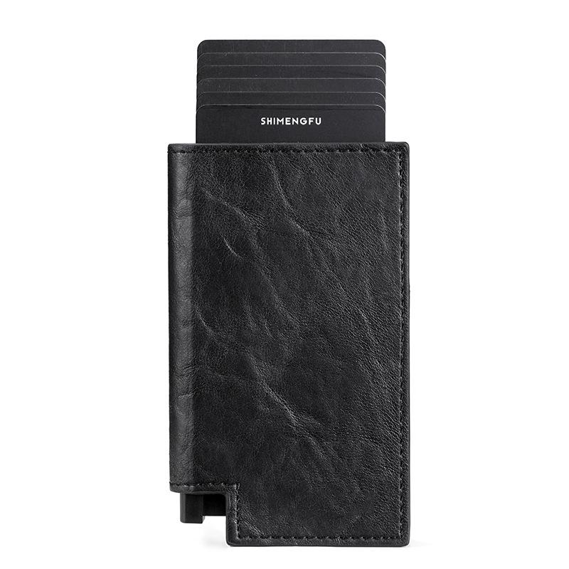 Pop-up Rfid Bifold Wallet with Card Holder - Black