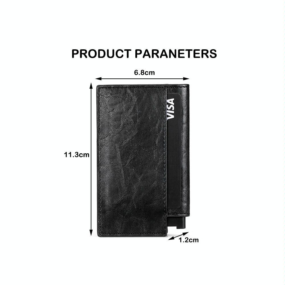 Pop-up Rfid Bifold Wallet with Card Holder - Brown