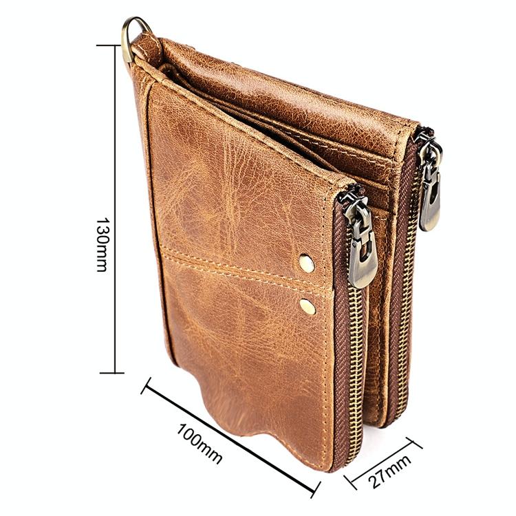 Leather Wallet with Rfid Protection and Strap - Card Slots - Black