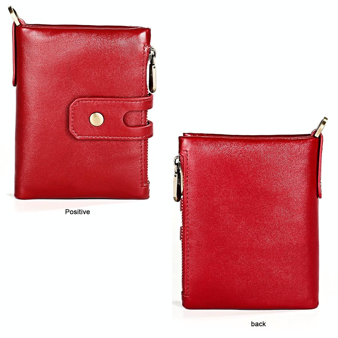 Men Rfid Leather Wallet with Card Slots - Red