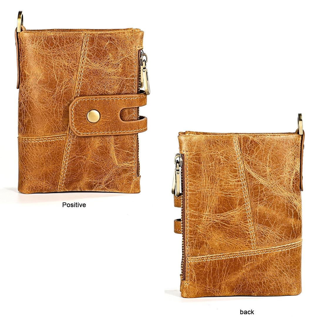 Men Rfid Leather Wallet with Card Slots - Coffee
