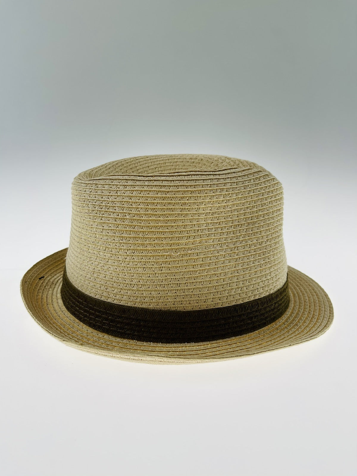 Dents Mens Straw Hat Toyo Trilby Fedora Summer Sun Stingy Brim - Natural/Brown - S/M