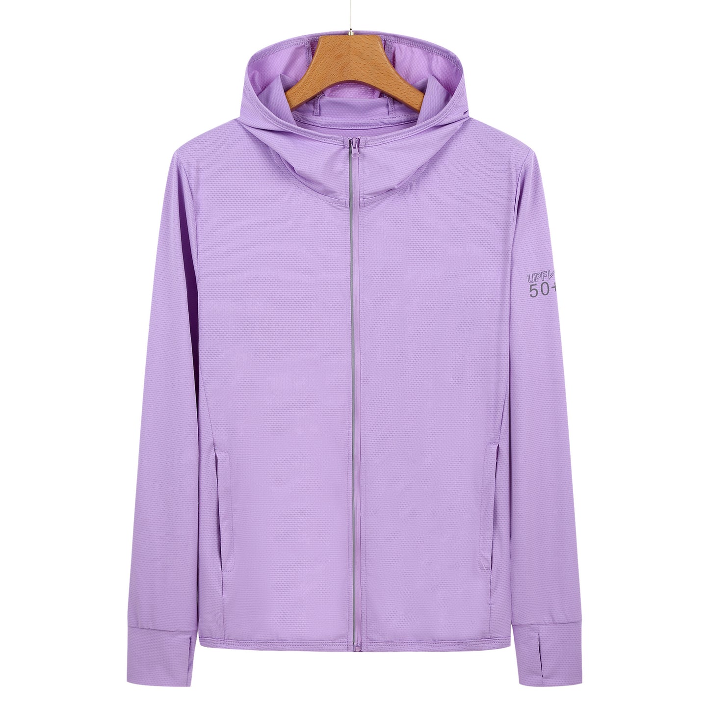 4XL Purple Long Sleeve UV Protection Summer Breathable Knitted Ice Silk Outdoor Sun Protection Clothing - Unisex Thin Sunscreen Shirt