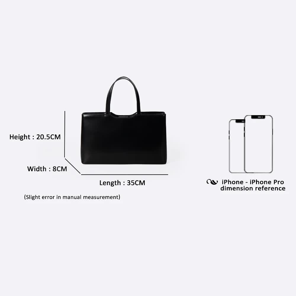 Coffee Large Capacity Tote Bag - Minimalist PU Leather Handbag for Daily Commute