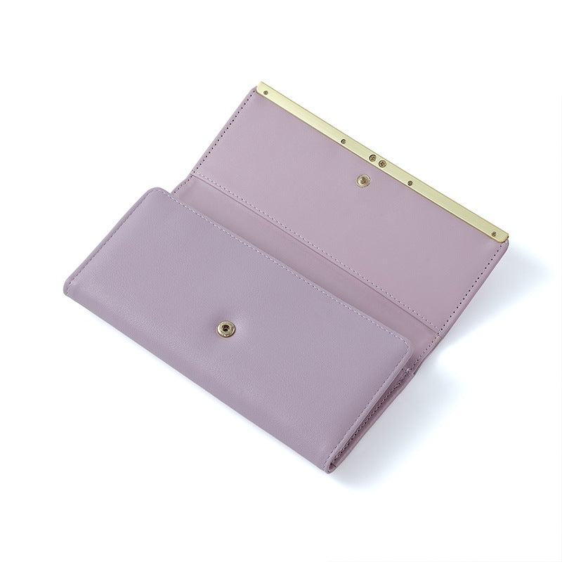 Green Elegant Women's Long Wallet - Clutch Purse with Zip Coin Pocket & Card Slots