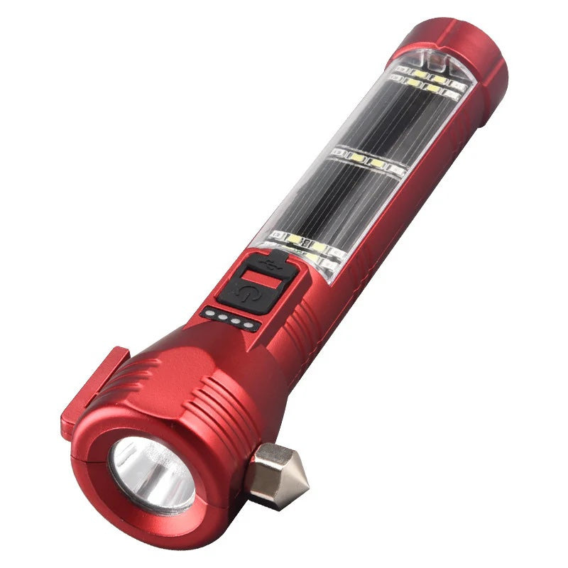 Multi-Functional Safety Flashlight– Rechargeable Waterproof Emergency Torch with USB Charging