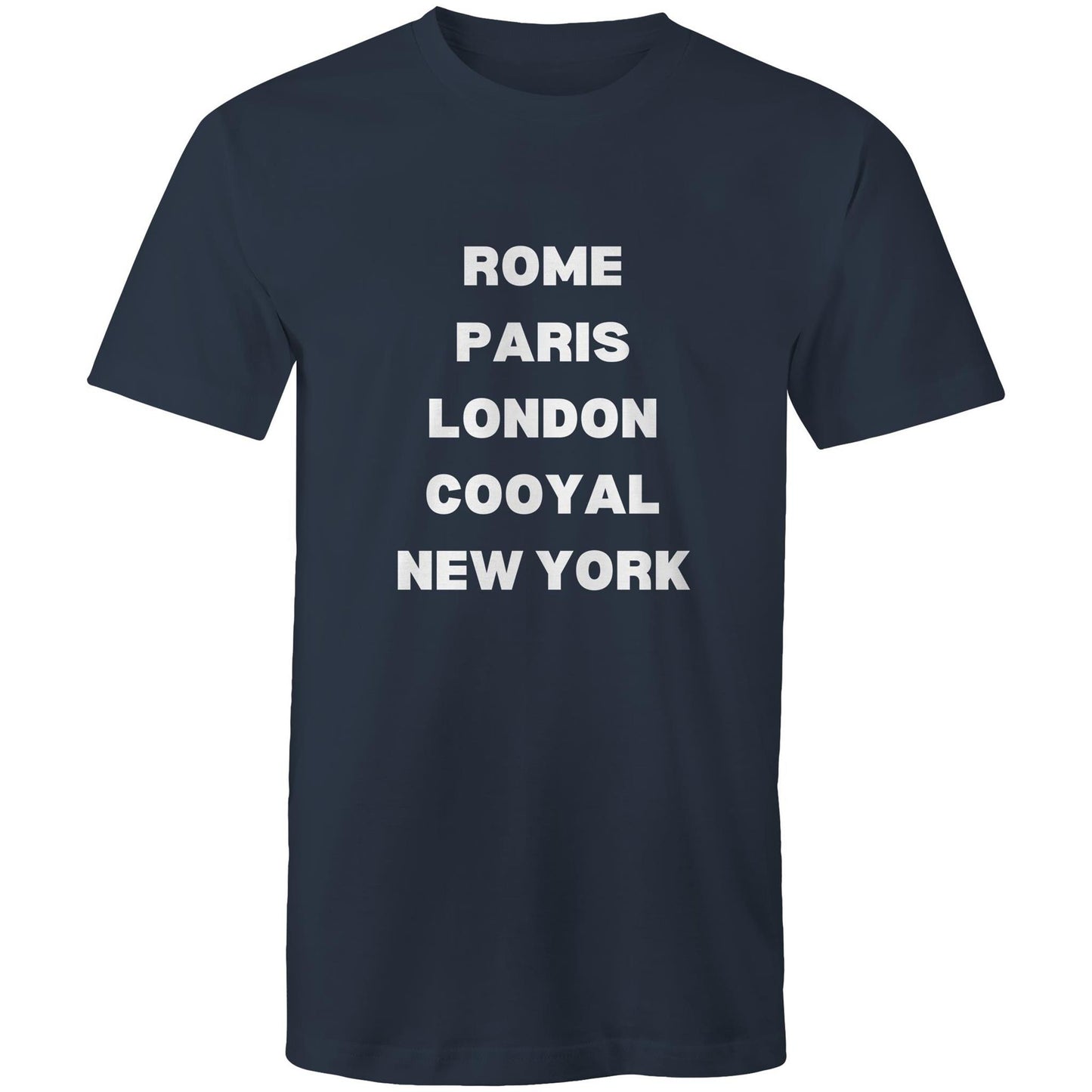 Rome, Paris, London, Cooyal, New York - Mens T-Shirt