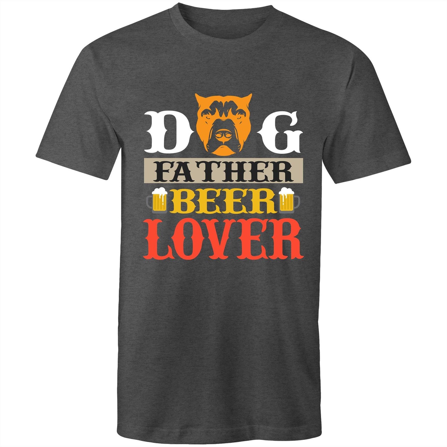 Dog Father Beer Lover | Perfect for Dog Dads - Custom Men's T-Shirt