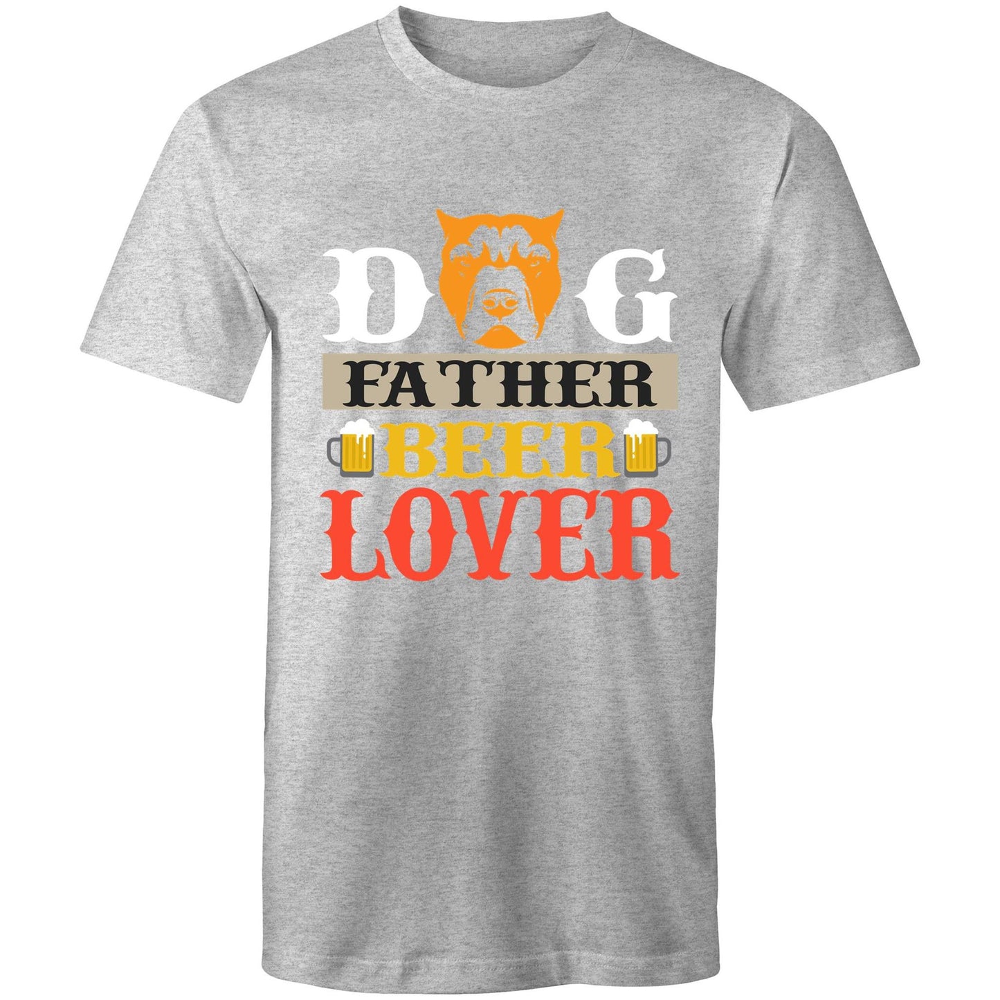 Dog Father Beer Lover | Perfect for Dog Dads - Custom Men's T-Shirt