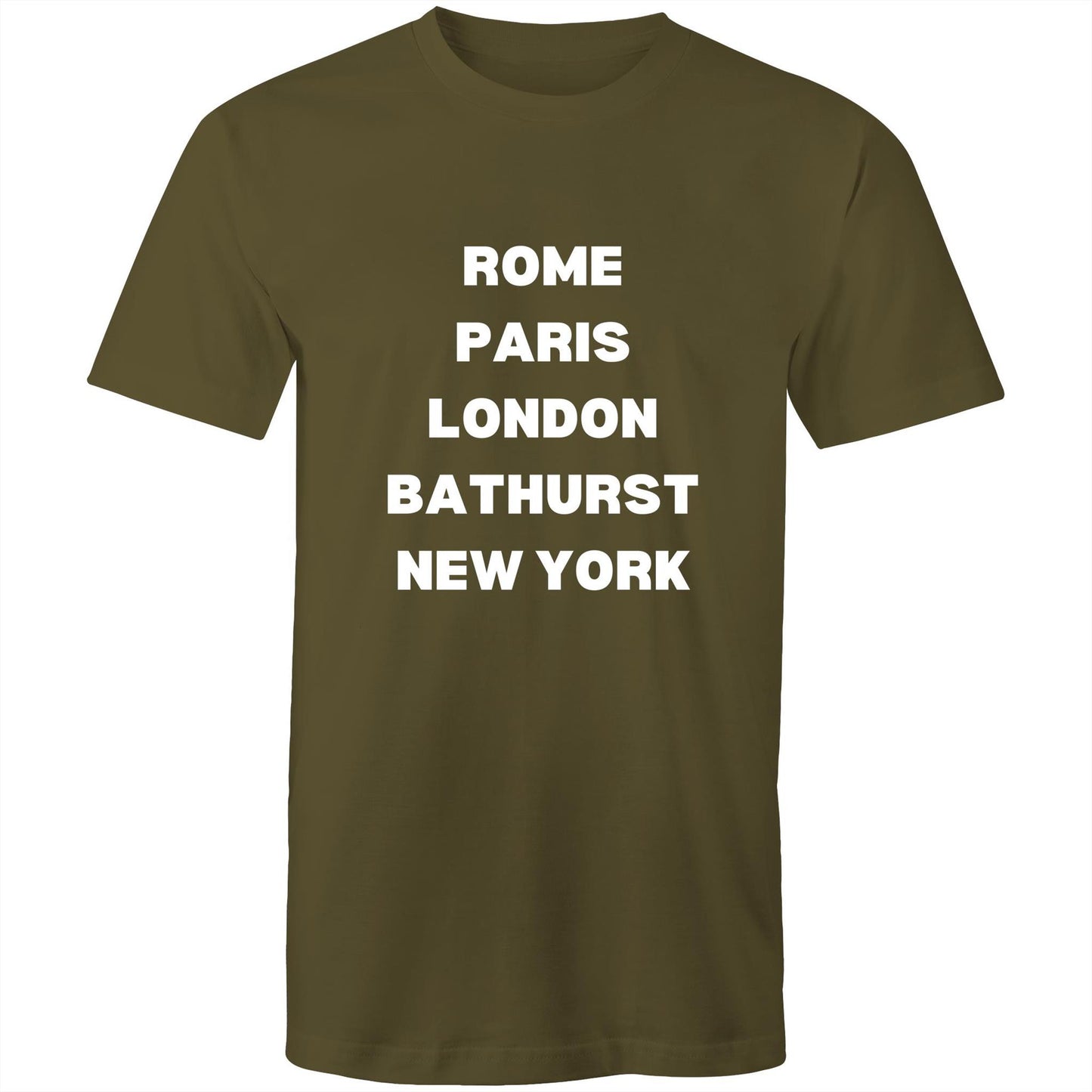 Rome, Paris, London, Bathurst,  New York - Mens T-Shirt