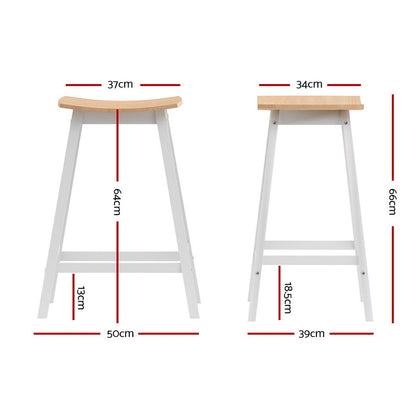 Artiss 2x Bar Stools Wooden Chairs Oak