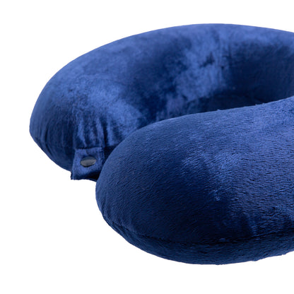 Milano Decor Memory Foam Travel Neck Pillow With Clip Cushion Support Soft Blue