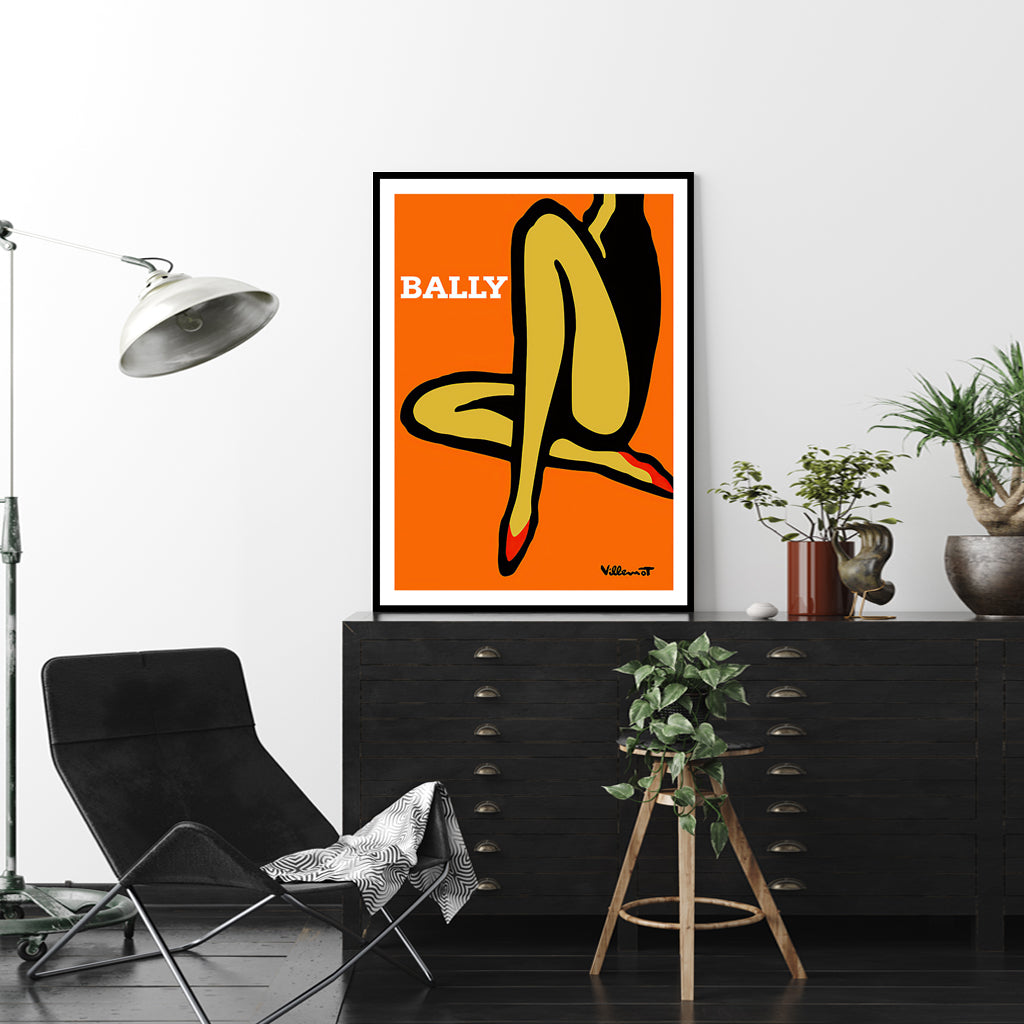 Wall Art 50cmx70cm Orange Legs Black Frame Canvas