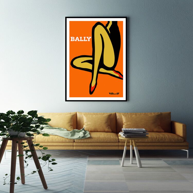 Wall Art 50cmx70cm Orange Legs Black Frame Canvas