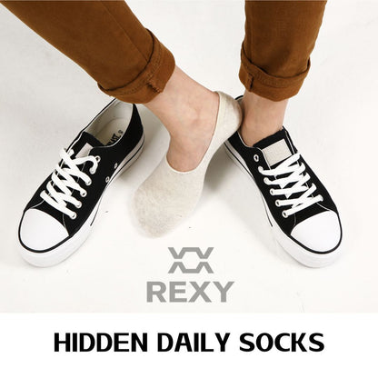 5X Rexy Daily No Show Ankle Socks Large Non-Slip Breathable MULTI COLOUR