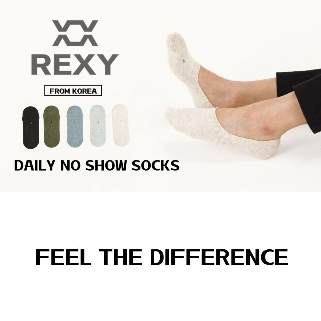 5X Rexy Daily No Show Ankle Socks Medium Non-Slip Breathable MULTI COLOUR