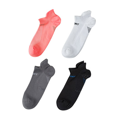 4X Rexy Seamless Sport Sneakers Socks Small Non-Slip Heel Tab MULTI COLOUR