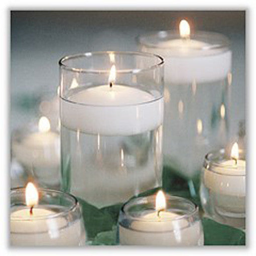 50 Pack of 8cm White Wax Floating Candles - wedding party home event decoration