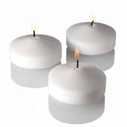 50 Pack of 6 Hour White Floating Candles - 5.8cm diameter - wedding party decoration