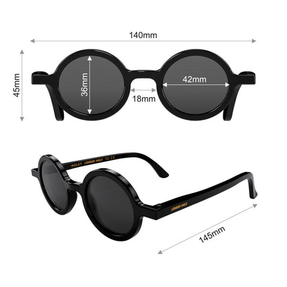 London Mole Moley Sunglasses Gloss Black / Black