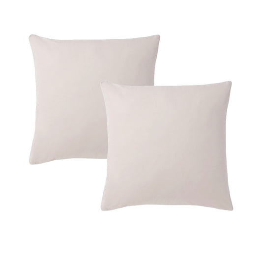 Accessorize Pair of  White/Natural Piped Hotel Deluxe Cotton European Pillowcases