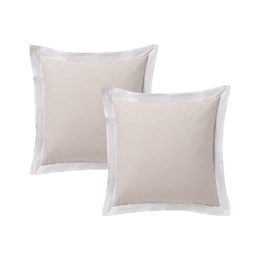 Accessorize Pair of  White/Natural Tailored Hotel Deluxe Cotton European Pillowcases