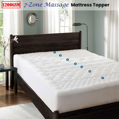 Ramesses 1200GSM 7-Zone Massage Mattress Topper Queen