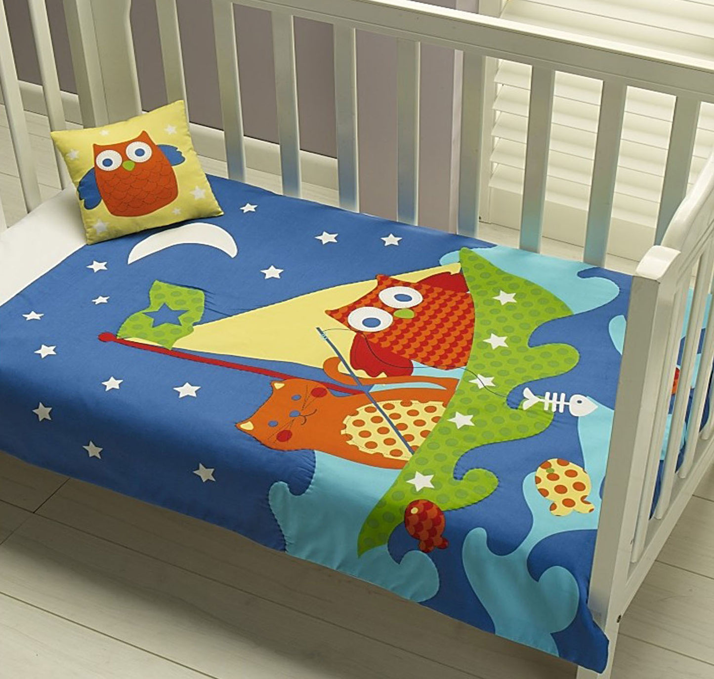 Jiggle & Giggle Owl Cat Comforter + Cushion