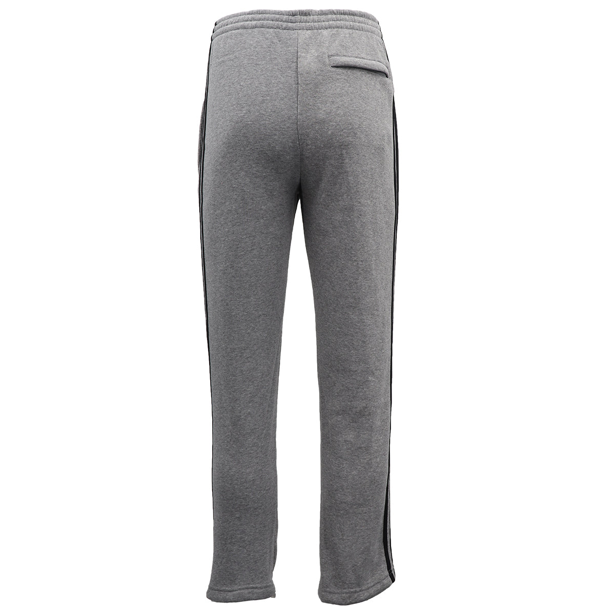 Men's Fleece Casual Sports Track Pants w Zip Pocket Striped Sweat Trousers S-6XL, Black, S