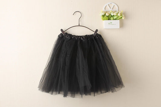 New Adults Tulle Tutu Skirt Dressup Party Costume Ballet Womens Girls Dance Wear, Black, Kids