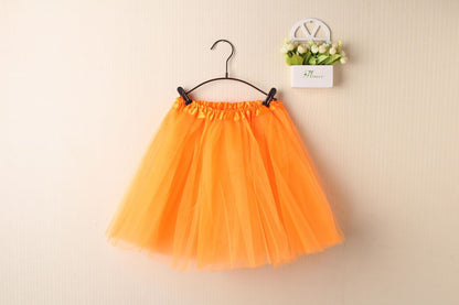 New Adults Tulle Tutu Skirt Dressup Party Costume Ballet Womens Girls Dance Wear, Orange, Adults