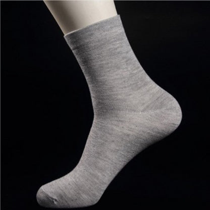 10 Pairs Men's Women's Cotton Breathable Crew Length Socks Work Business Cushion, Navy