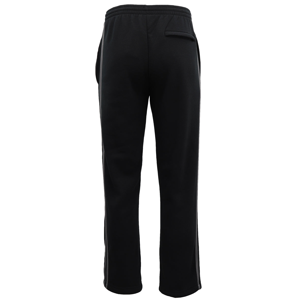 Men's Fleece Casual Sports Track Pants w Zip Pocket Striped Sweat Trousers S-6XL, Black w Grey Stripes, 3XL