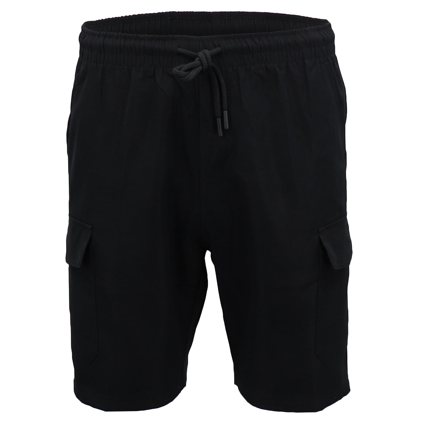 Men's Cargo Shorts 4 Pockets Cascual Work Trousers Active Pants Elastic Waist, Khaki, XS