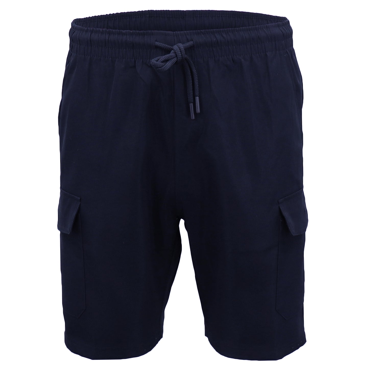 Men's Cargo Shorts 4 Pockets Cascual Work Trousers Active Pants Elastic Waist, White, M
