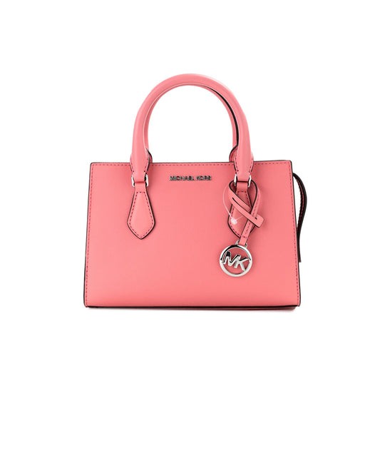 Michael Kors Women's Sheila Small Tea Rose Vegan Leather Center Zip Satchel Purse Bag - One Size