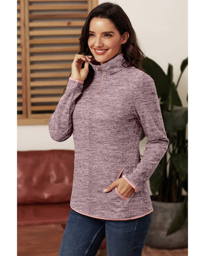 Azura Exchange Quarter Zip Pullover Sweatshirt - M