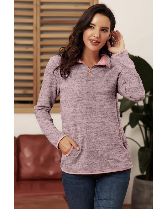 Azura Exchange Quarter Zip Pullover Sweatshirt - S