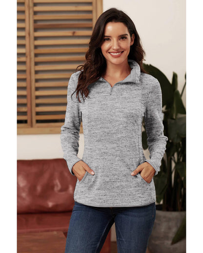 Azura Exchange Quarter Zip Pullover Sweatshirt - L