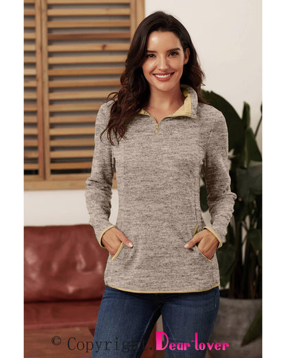 Azura Exchange Quarter Zip Pullover Sweatshirt - M