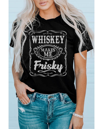 Whisky Nakes Me Frisky women's t shirt