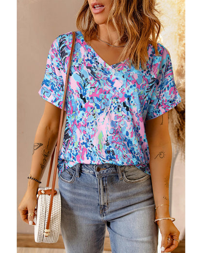 Azura Exchange Floral Print Oversized T-Shirt - XL