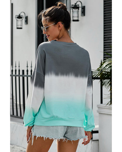 Azura Exchange Color Block Tie Dye Sweatshirt - L