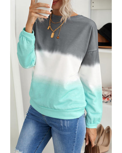 Azura Exchange Color Block Tie Dye Sweatshirt - L