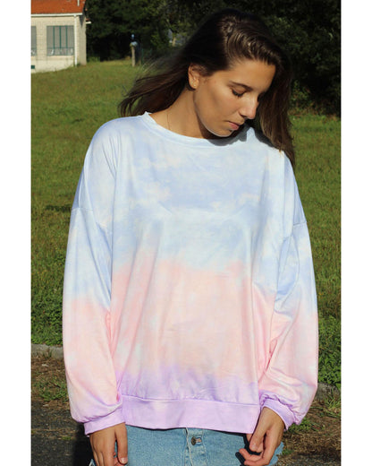 Azura Exchange Color Block Tie Dye Pullover Sweatshirt - 2XL