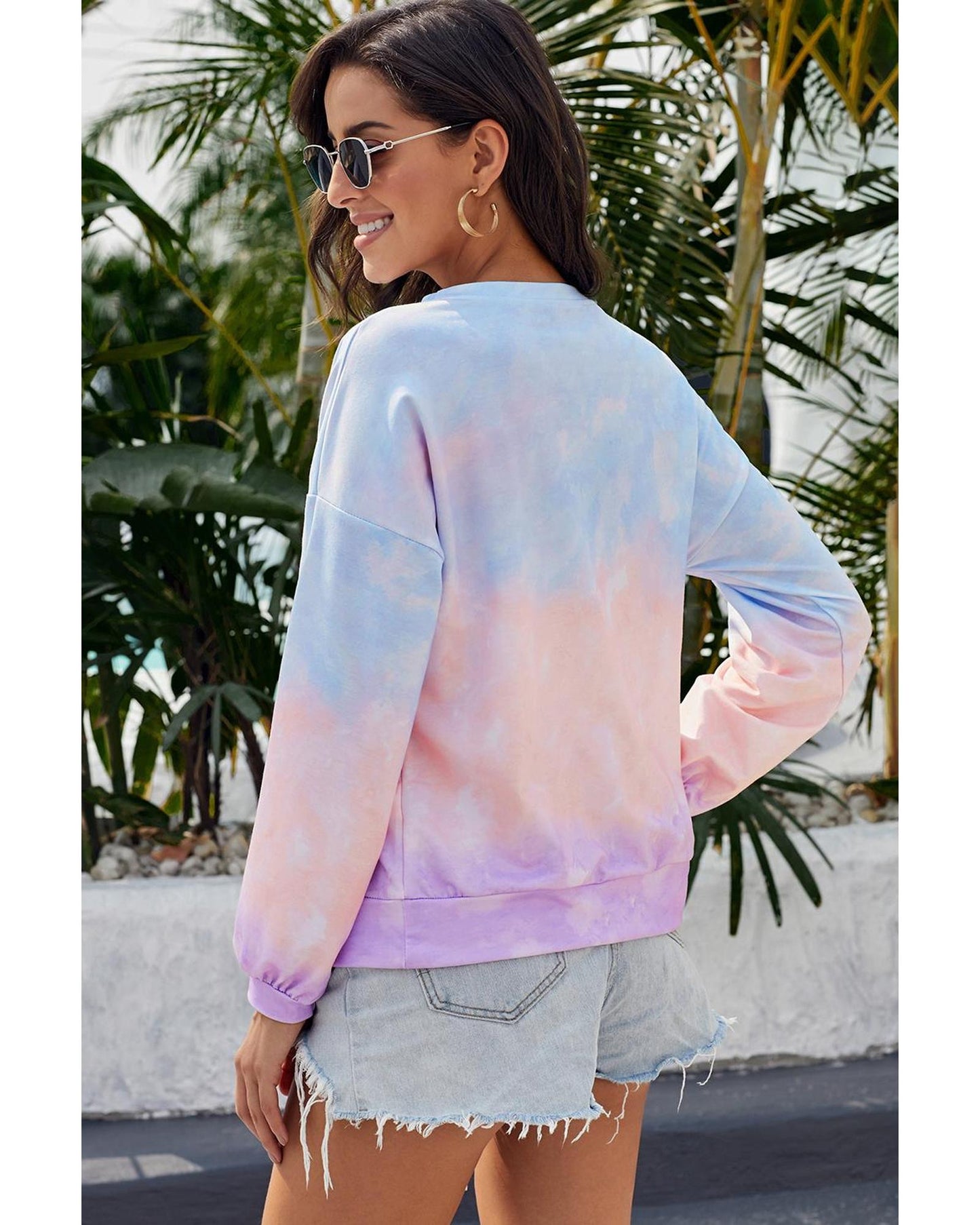 Azura Exchange Color Block Tie Dye Pullover Sweatshirt - 2XL