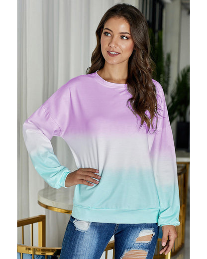 Azura Exchange Color Block Tie Dye Pullover Sweatshirt - M